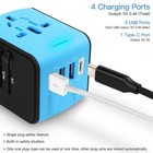 Universal International Travel Adapter 3 Usb  type-c Outlet Converter Plug Power