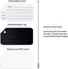 5pack Black Aluminum Luggage Tag With Name Id Card Perfect To Quickly Spot Lugga