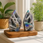 Rare Angel Aura Sphalerite Flame Tower Points Geode Healing Crystal Home Decor