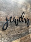 Jewelry Metal Wall Art Black Sign Decor  Steel Rustic Home Decor  New