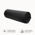Forpro Professional Collection Jumbo Full Round Bolster Pillow  Black  Oil An   
