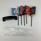 United States 5 Military Branches Armed Forces Mini Desk Flag Set  w Stand