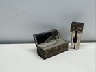 Vintage Antique 800 Silver Lipstick Holder Case W  Mirror