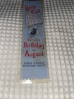 Vintage Weve-a-gift Bookmark August Birthday Mouse Mushroom Woven Silk Laminated