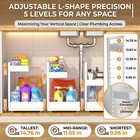 Exovyn Under Sink Organizer Bathroom Counter Organizer 2 Packs 2-tier Metal