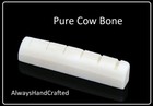 Real Pure Slotted Bone Nut Handmade For Les Paul Guitar - 43mm   1 11 16 