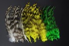 30 Pcs 3 Colors Black Barred Natural Grizzly Rooster Hackle Feathers Fly Tying