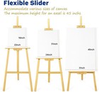 Steelite Wooden Easel Stand 45  Adjustable Height Folding Art Easel For Painting