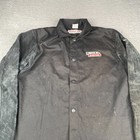 Lincoln Electric Fr Welding Jacket Mens Medium Black Snap On Flame Resistant
