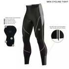 Winter Cycling Pants Mens Thermal Fleece Padded Bike Tights Leggings Black