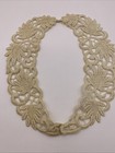 Vintage Antique Tatted Lace Collar Ecru Handmade 2  Wide