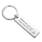 Safe Trip Rectangle Key Chain For Trucker New Wherever You Go   Come Back To Me