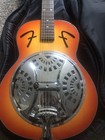 Vintage Fender Fr-50 Resonator Acoustic Roundneck Guitar Sunburst Finish Chrome