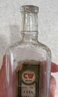Vtg Cw Brand Vanilla Extract Glass Bottle Paper Label Widlar Co Cleveland oh