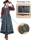 2-piece Renaissance Medieval Colonial Victorian Dress Costume Halloween Cosplay