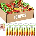  100 Pcs Black History Month Silicone Keychains Juneteenth Freedom Day 