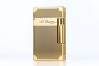 St  Dupont Ligne 2 Lighter Vintage Gold Crisp Ping Malletier Lighter- New In Box