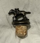 Blanton   s Bourbon Whiskey Cork Bottle Stopper W  Race Horse   Jockey Letter    o   