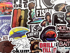 100 Fish Fishing Stickers Pack For Tackle Box Fishermen  Dads Car Boat