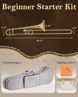 Strich Bb Tenor Slide Trombone Student Beginner Brass B Flat Key W  Mouthpiece