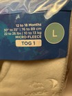 New In Pkg Halo Sleepsack Infant L  12-18mo   22-28lbs  Cream Micro Fleece Zip