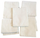 Lot 5 Vintage Handkerchief Pocket Square White 100  Cotton Mens Hanky 16 x16 