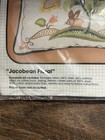Vintage Bucilla Jacobean Floral Crewel Pillow Kit 49827 Stamped Linen Sealed New