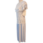 Scott Mcclintock Vintage Nwt Size 6 Powder Blue Coquette Lace Pleat Skirt Dress