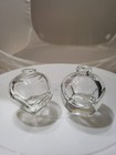 2 Rare Vtg Miniature Signed Us-zone Germany Clear Glass Perfume Bottle- No Lid
