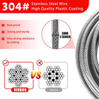 4ft 6ft 10ft 15ft Cable Locks With Combination 1 8 Inch Security Cable With Loop