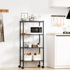 4-tier Metal Wire Storage Shelves  Adjustable Standing Storage Rack Shelf