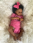 20    Full Silicone Reborn Baby Doll     Realistic African American Girl With Access