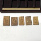 Phra Benjapakee Thai Buddha Amulet Set Of 5 Rare Antique Temple Collectibles