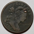 1805 Draped Bust Large Cent - Holed - Us 1c Copper Coin