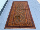 Orange Antique Afghan Baluchi Rug 5x8 Hand Knotted Persian Style Oriental Carpet