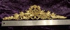 Vtg Solid Brass Decor Wall Pediment French Provincial Bow Roses Garland 15 5   