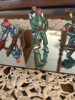 Vintage Barclay Lead Winter Scene  Skaters  Skier Toy Figures