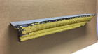 Architectural 38  Mantel Destressed Reclaimed Tin Shelf Yellow Old Vtg 1851-23b