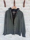 Grey-green Ecko Men s Sherpa Lined Flannel Cotton Jacket  Size L