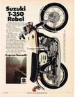 1969 Suzuki T-350 Rebel Motorcycle Vintage Ad 
