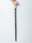 Vintage 2 Tier Brass Handle Walking Stick Nautical Brass Inlay Wooden Cane