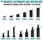 M3 Nylon Standoff   Fastener Kit - Complete Set With Screws  Nuts  Spacers   Thr