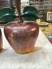 Vintage Retro Red Apple Decor 7 x4 5    Heavy Cast Iron Bookends Hand Painted