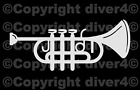 Trumpet Car Truck Van Window Decal Bumper Sticker Us Seller