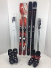 Adult Ski Package Bundle Beginner intermediate Skis  Bindings  Boots   Ski Poles