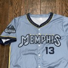 Memphis Redbirds Mens Minor League Sga Blue Baseball Jersey Size  Xl