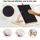 Dog Scratch Pad For Nails Adjustable Wooden Dog Nail File Board With Treat Box