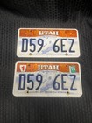 Pair Of Utah Life Elevated Greatest Snow On Earth License Plates D59 6ez