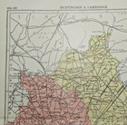 Vintage 1894 Huntington  Uk Atlas Map Authentic Antique Encyclopedia Britannica 