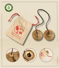Tibetan Tingsha Cymbals Meditation Chime Bells With Cloth Bag - 6 3 Cm Percus   